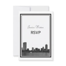 ボストンのスカイライン・エッチングフレームRSVP