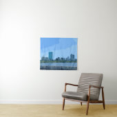 ボストンのスカイライン チャールズ川の絵画 タペストリー (インサイチュ(横))