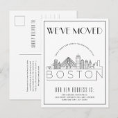 ボストンのスカイライン モダンデコ | 住所変更のお知らせ 案内ポストカード (正面/裏面)