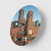 ボストンのスカイライン ラウンド壁時計 (傾斜)
