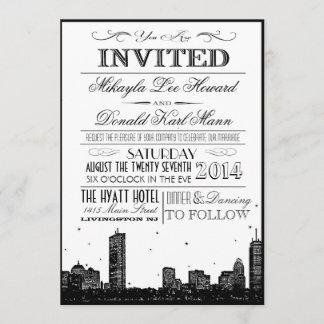 ボストンのスカイライン 招待状