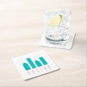 ボストンのスカイライン 紙コースター (インサイチュ)