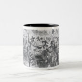 ボストンのスタンプの行為の暴動 ツートーンマグカップ (中央)