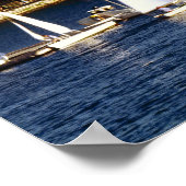 ボストンのチャールズ川からバックベイスカイライン ポスター (角)