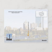 ボストンのチャールズ川からバックベイスカイライン ポストカード (裏面)