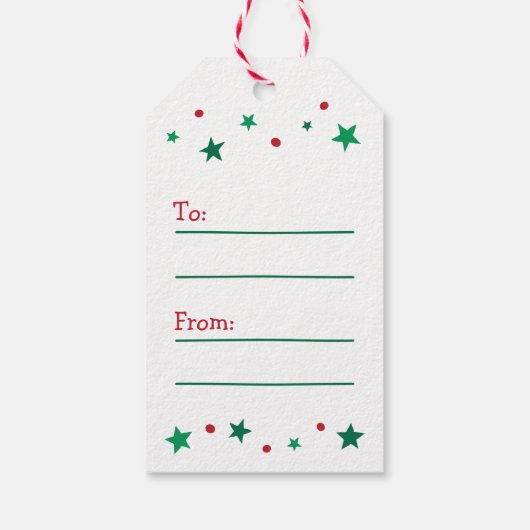 ボストンのテリアサンタハットメリークリスマストゥーズ ギフトタグ (裏面)