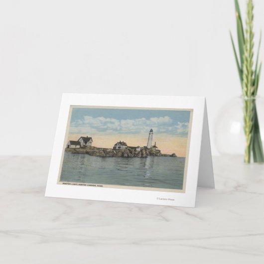 ボストンのボストン港のMABostonの灯台 カード (正面)
