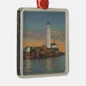 ボストンのボストン港2のMABostonの灯台 メタルオーナメント (右)