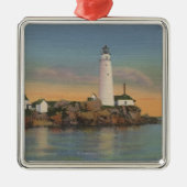 ボストンのボストン港2のMABostonの灯台 メタルオーナメント (正面)