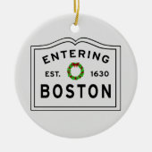 ボストンの休日へようこそセラミックオーナメント セラミックオーナメント (正面)