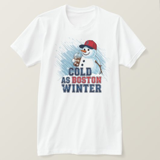ボストンの冬のように冷たい Tシャツ (デザイン正面)