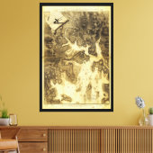 ボストンの地図ヘンリー・ペラムの計画（1775年～1776年） キャンバスプリント (インサイチュ (リビング))