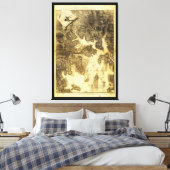 ボストンの地図ヘンリー・ペラムの計画（1775年～1776年） キャンバスプリント (インサイチュ (寝室))