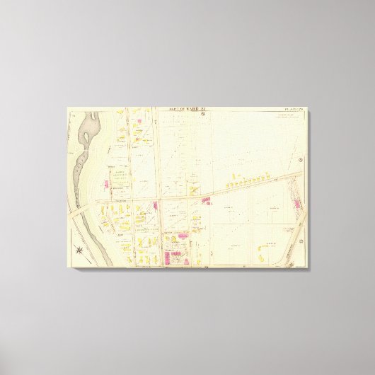 ボストンの地図22 キャンバスプリント (正面)