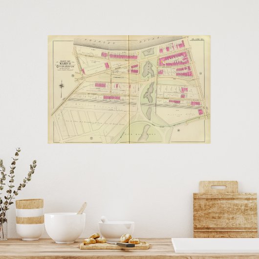 ボストンの地図29 ポスター (キッチン)