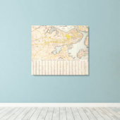 ボストンの地図2 キャンバスプリント (インサイチュ (ウッドフロア))