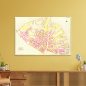 ボストンの地図4 キャンバスプリント (インサイチュ (リビング))