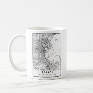 ボストンの地図 コーヒーマグカップ
