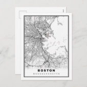 ボストンの地図 シーズンポストカード (正面/裏面)