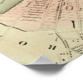 ボストンの地図 – 1838 ポスター (角)