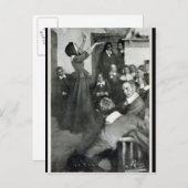 ボストンの彼女の家で説教しているアンHutchinson ポストカード (正面/裏面)