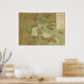 ボストンの戦争の地図 – 1776 ポスター (キッチン)