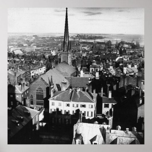 ボストンの教会の装飾された尖塔は ポスター (正面)