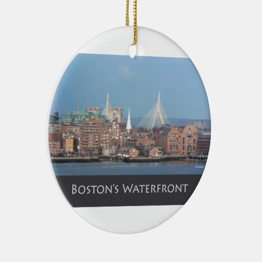 ボストンの景色の水辺地帯のオーナメント セラミックオーナメント (右)