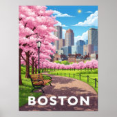 ボストンの満開のさくらんぼ ポスター (正面)