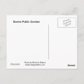 ボストンの秋の木パブリックガーデン ポストカード (裏面)