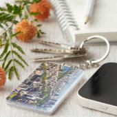 ボストンの空中写真 キーホルダー (正面右)