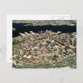 ボストンの空中写真、MA ポストカード (正面/裏面)