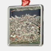 ボストンの空中写真、MA メタルオーナメント (左)