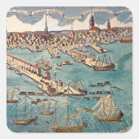 ボストンの街の一角を望む スクエアシール (正面)