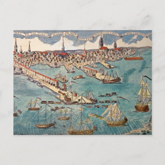 ボストンの街の一角を望む ポストカード (正面)