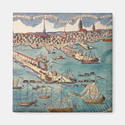 ボストンの街の一角を望む マグネット (正面)