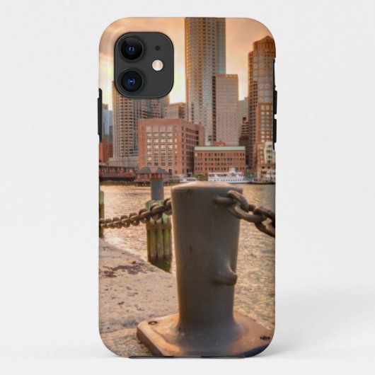 ボストンの財政地区のスカイライン Case-Mate iPhoneケース (裏面)