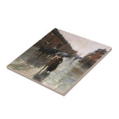 ボストンの雨の日、フレデリック・チャイルド・ハッサム タイル (側面)