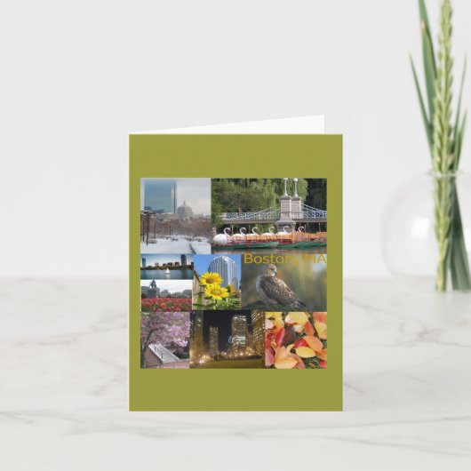 ボストンのCeleste Sheffey著作のMAの写真のコラージュ カード (正面)
