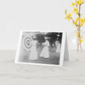 ボストンのMAの写真のアーチェリーのトーナメント カード (黄色い花)