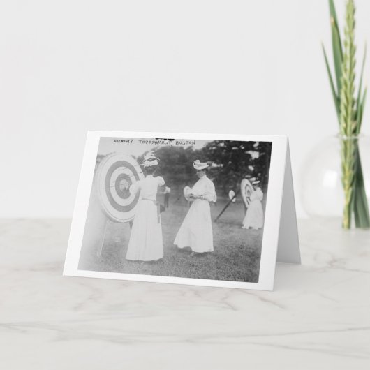 ボストンのMAの写真のアーチェリーのトーナメント カード (正面)