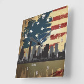 ボストンのMAアメリカ都市都市景観の柱時計 スクエア壁時計 (傾斜)