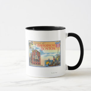 ボストンのMassachusettsHistoricalボストン場面 マグカップ