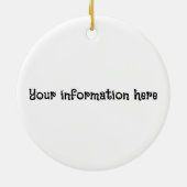 ボストンアイススケートで滑るが背面をパーソナライズ セラミックオーナメント (裏面)