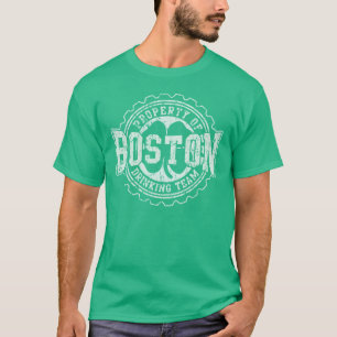 ボストンアイルランドの飲むチームビンの王冠 Tシャツ