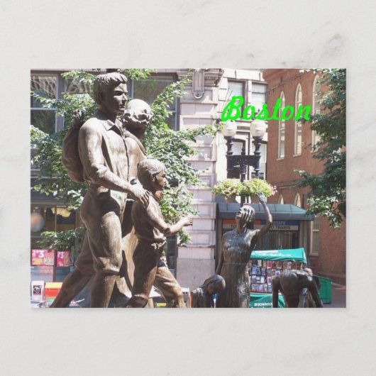 ボストンアイルランド飢饉の記念碑 ポストカード (正面)