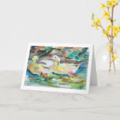 ボストンアヒル カード (黄色い花)