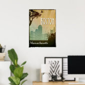 ボストンアールデコデザインシティポスター作品 ポスター (ホームオフィス)