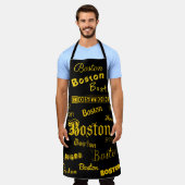 ボストンイエローフォント エプロン (着用した状態)