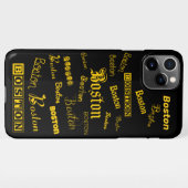 ボストンイエローフォント iPhoneケース (裏面横)